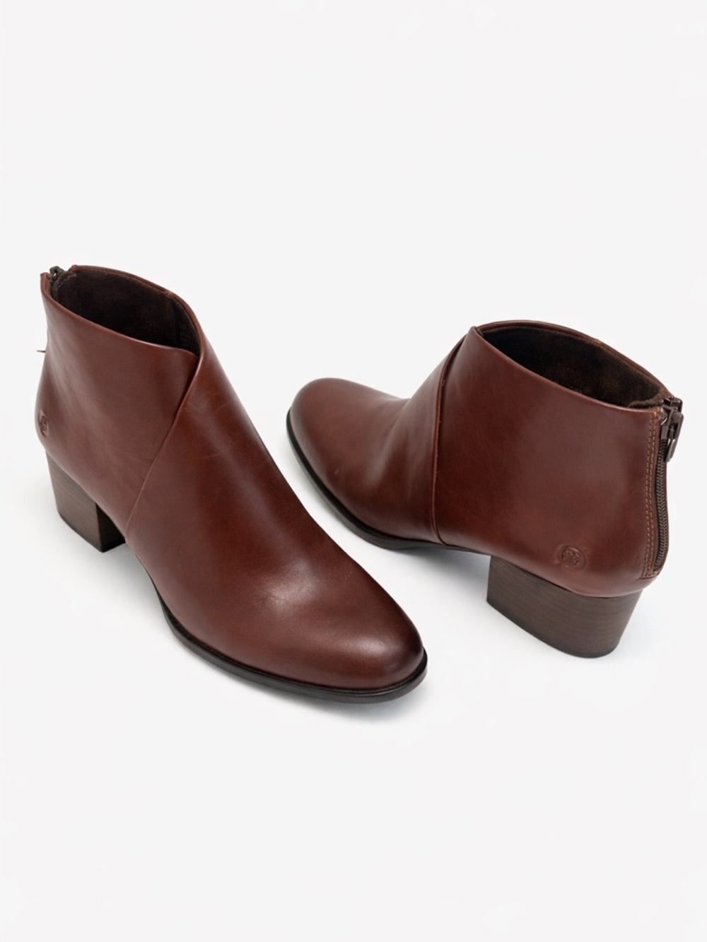 Born Kalie Leather Booties Sz 7 New Boubon Brown - Picture 2 of 8